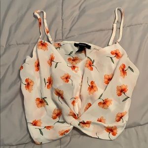 Forever21 floral crop tank